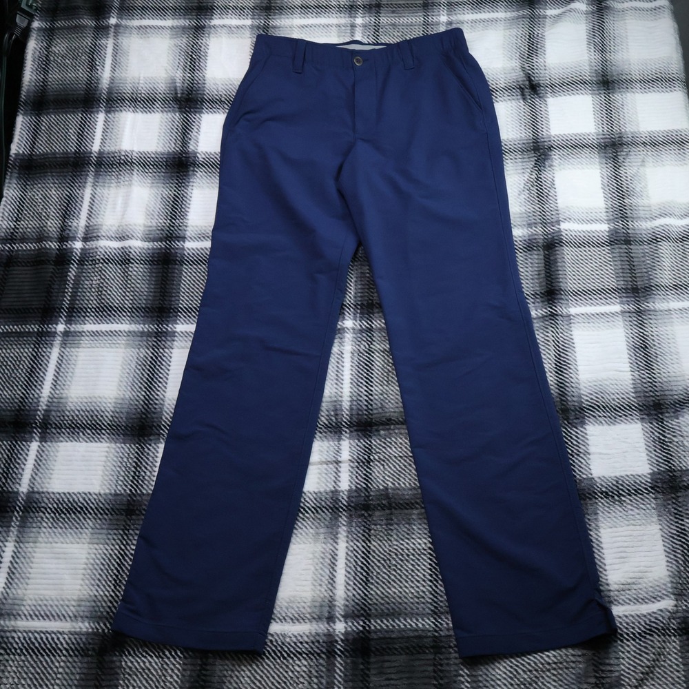 Under Armour Match Play Golf Pants Navy Blue Loose Fit 32/34 Mens